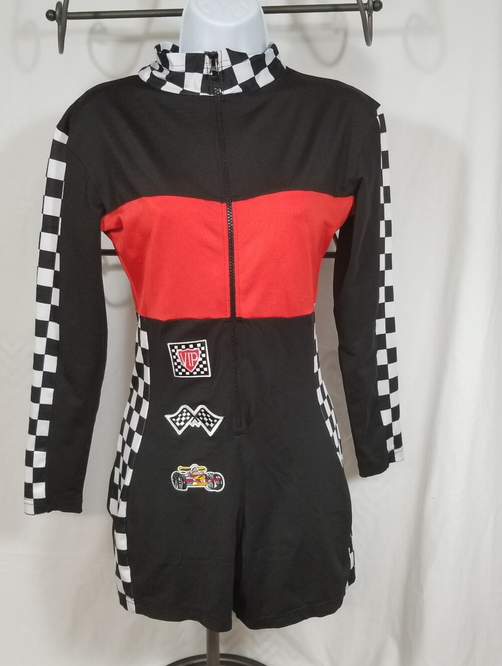 Beauty's Love Miss Racer Womens M One Piece Bodycon Shorts Racing Costume